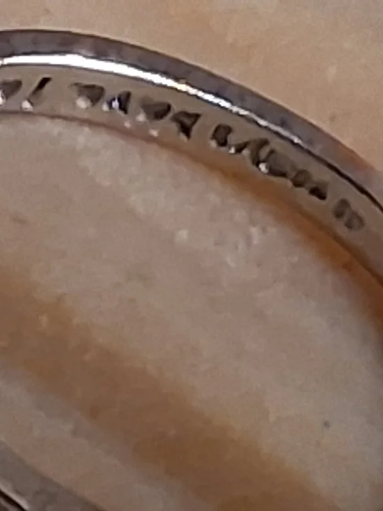 10k Pavé Crystal Half-Set Band Ring in Silver - Picture 8 of 9